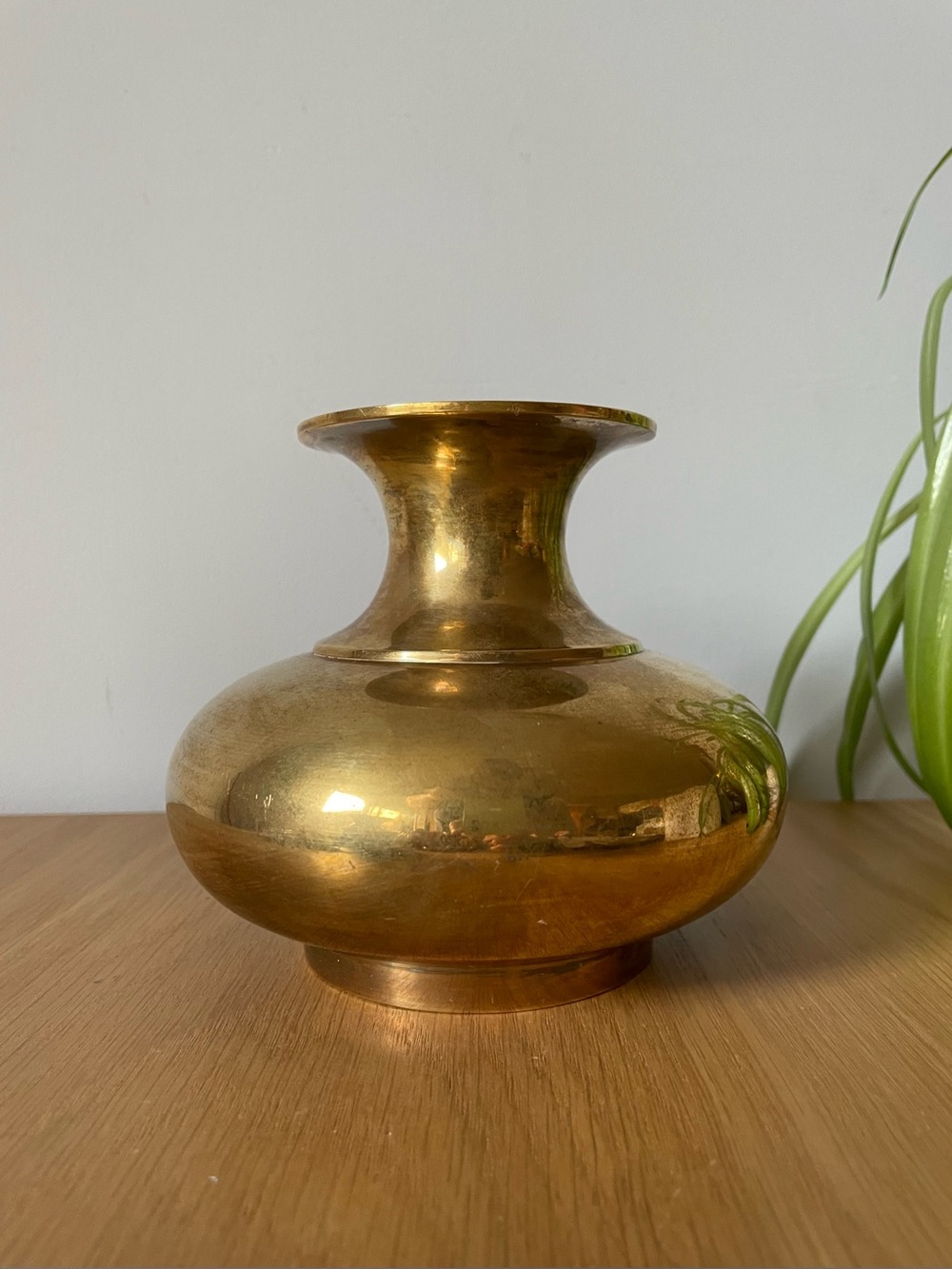 Vintage MCM Brass Decorative Vase India 5”